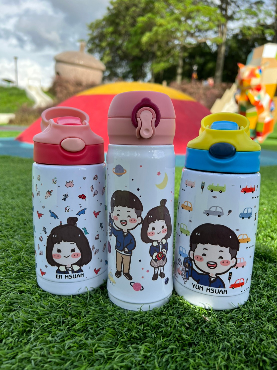 孩子的純真笑顏｜童趣風格手繪保溫瓶 - MiniGarden